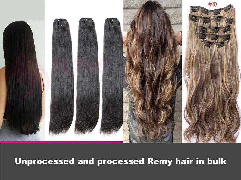 Unprocessed and processed Remy hair in bulk