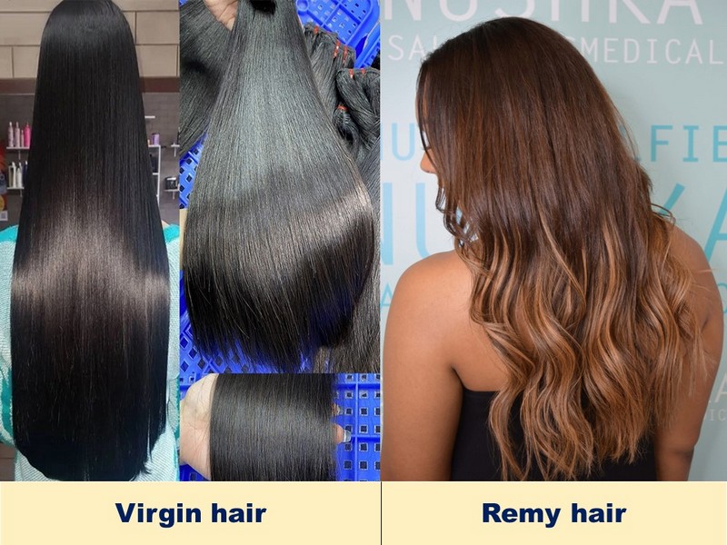 Compare two hair types virgin hair vs remy hair